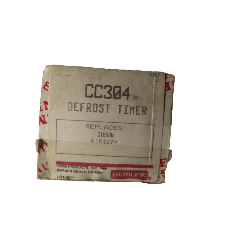 Gemline/Singer CC-304 Replaces Gibson G158274 Defrost Timer